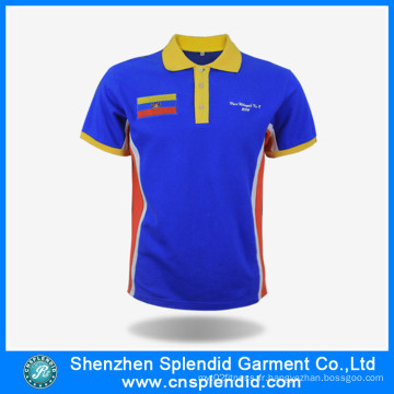 Guangdong Hommes Vêtements Personnalisé Coton Bleu Impression Polo